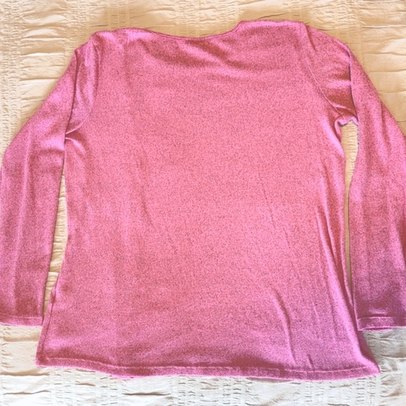 ⏰️3/$10 L/G Solt pink long sleeves shirt with buttons line. - Picture 2 of 9